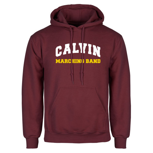  Maroon Fleece Hoodie - Calvin Marching Bamd with Mascot