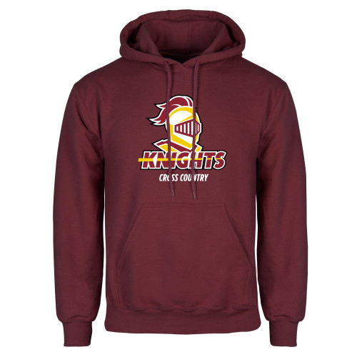  Maroon Fleece Hoodie - Cross Country Stacked