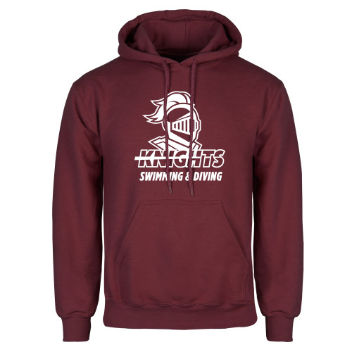  Maroon Fleece Hoodie - Knights Swimming and Diving