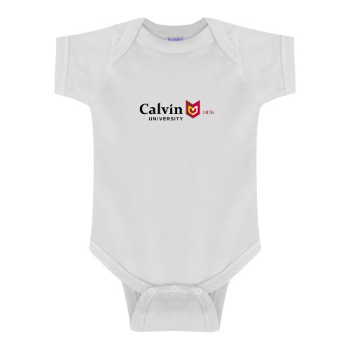  White Infant Onesie - University Logo 1876 Horizontal