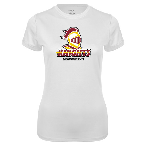  Womens White Performance Tee - Knights with University