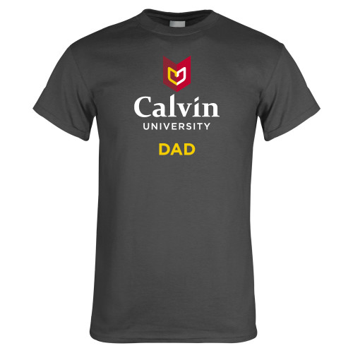  Charcoal T Shirt - Dad University Logo Vertical