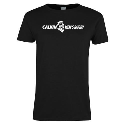  Womens Black Short Sleeve Tee - Calvins Mens Rugby Horizontal