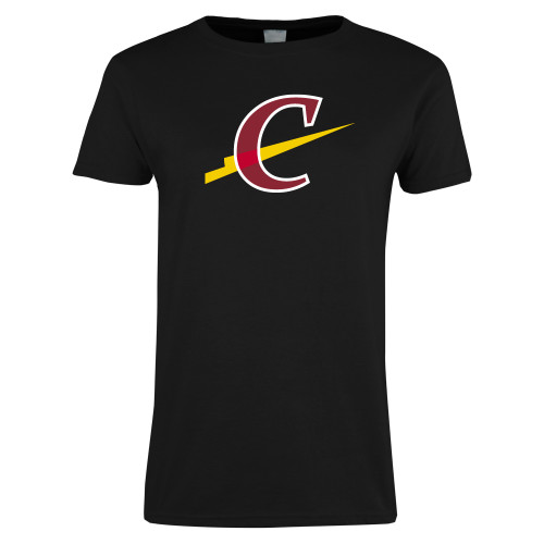  Womens Black Short Sleeve Tee - Athletic C