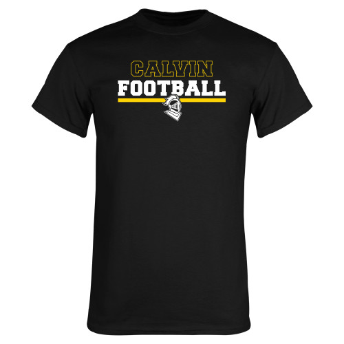  Black T Shirt - Calvin Football Stacked