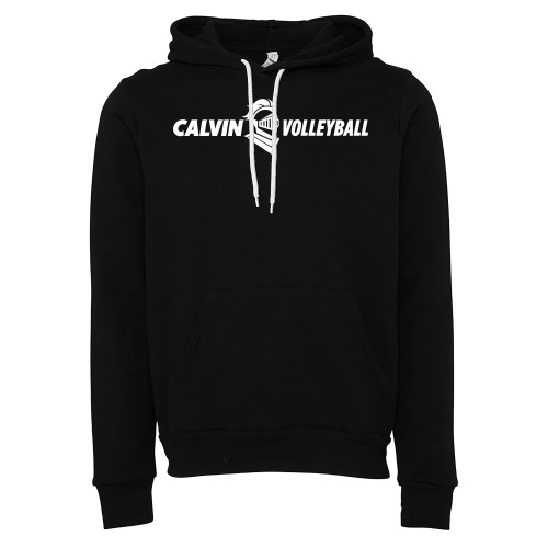 Bella + Canvas Black Fleece Hood - Volleyball Horizontal
