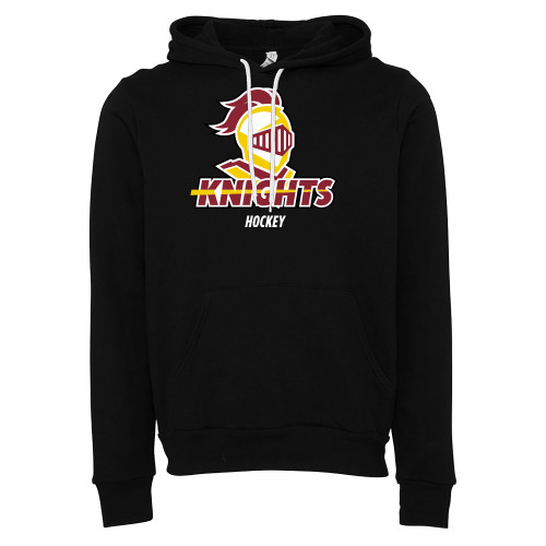  Bella + Canvas Black Fleece Hood - Hockey Stacked