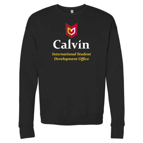  Bella + Canvas Black Fleece Crew - International Student Developmnt Office