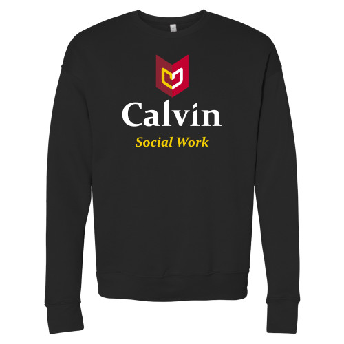  Bella + Canvas Black Fleece Crew - Social Work