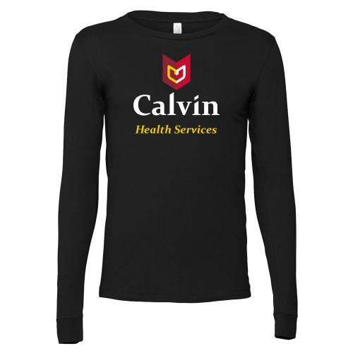  Bella + Canvas Black Jersey Cotton Long Sleeve T Shirt - Health Services