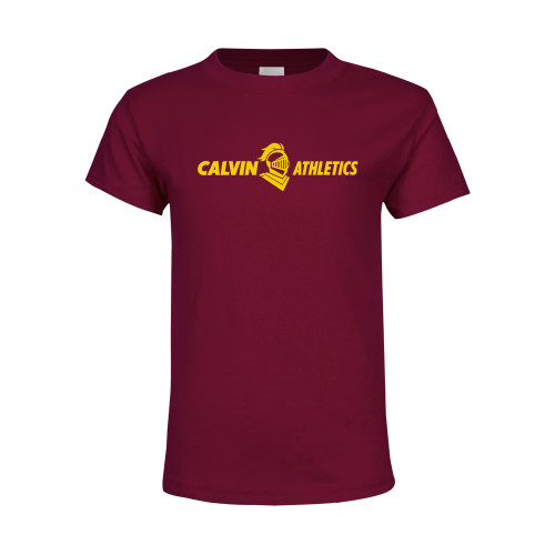  Youth Maroon T Shirt - Athletics Horizontal
