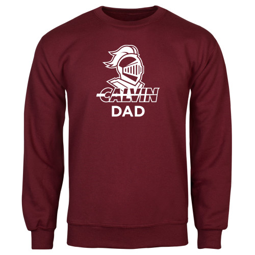  Maroon Fleece Crew - Dad Knight Calvin