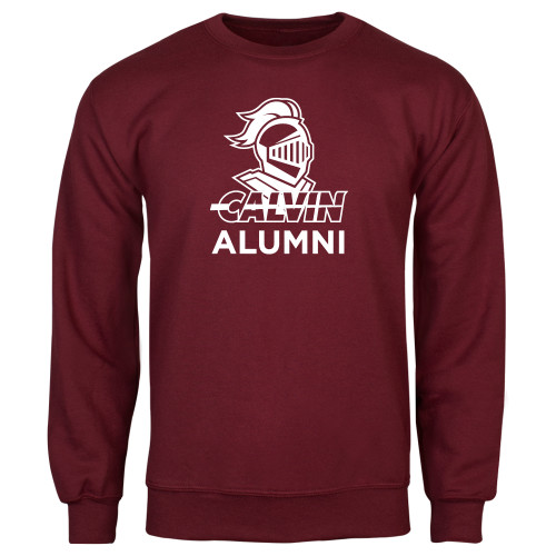  Maroon Fleece Crew - Alumni Knight Calvin