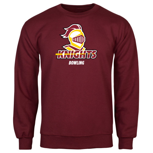  Maroon Fleece Crew - Calvins Bowling Stacked