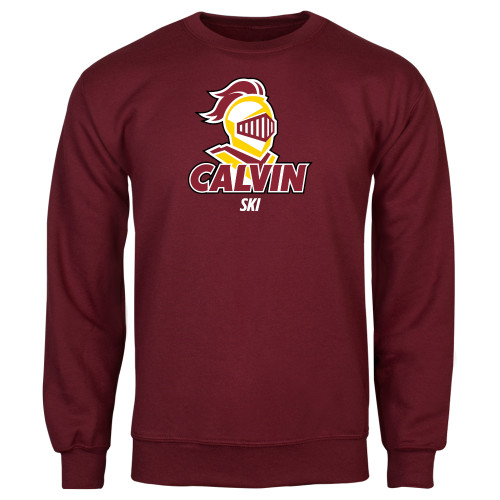  Maroon Fleece Crew - Calvins Ski Stacked