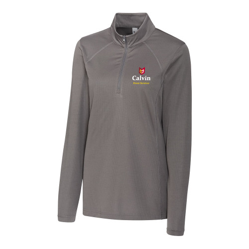  C&B Womens Titan Grey Clique Ice Pique Half Zip - Event Services