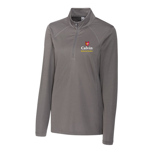  C&B Womens Titan Grey Clique Ice Pique Half Zip - Medieval Studies