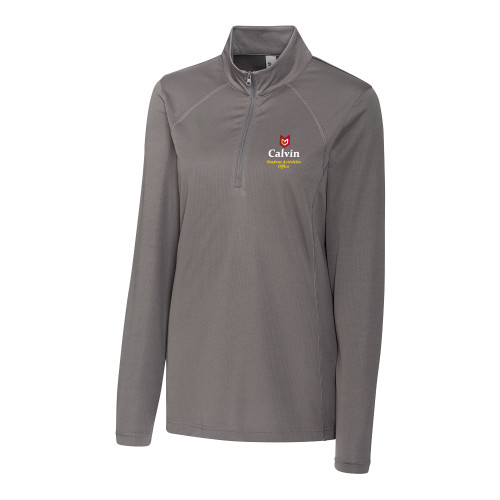  C&B Womens Titan Grey Clique Ice Pique Half Zip - Student Activities Office