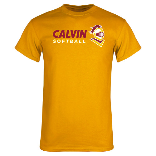  Gold T Shirt - Calvins Softball Horizontal