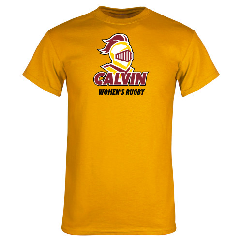  Gold T Shirt - Calvins Womens Rugby Stacked