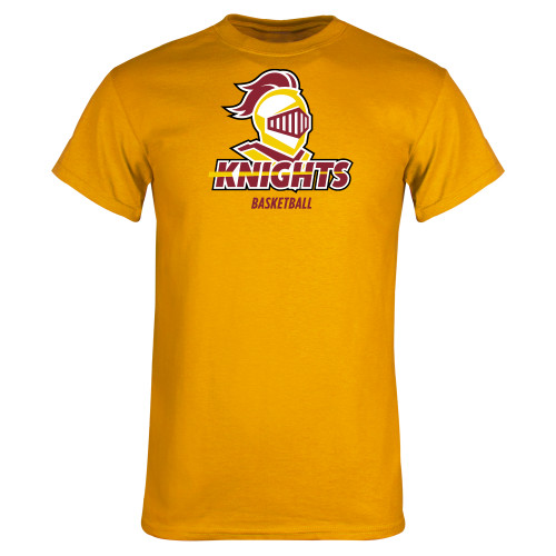  Gold T Shirt - Basketball Stacked