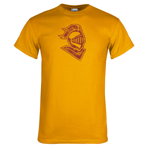  Gold T-Shirt - Knight Head Distressed