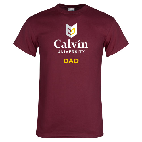  Maroon T Shirt - Dad University Logo Vertical