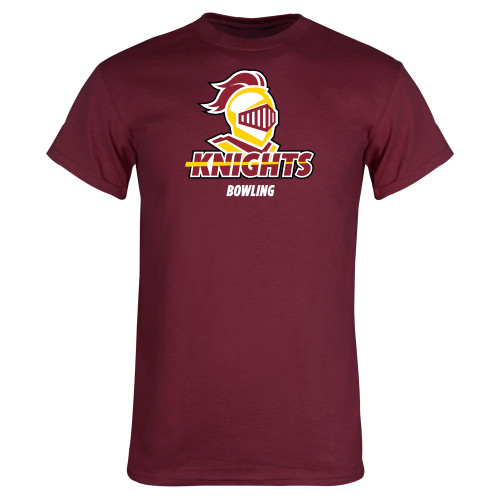  Maroon T Shirt - Calvins Bowling Stacked