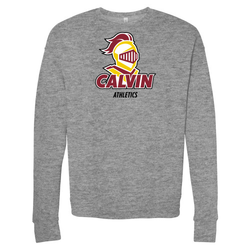  Bella + Canvas Heather Grey Fleece Crew - Athletics Stacked