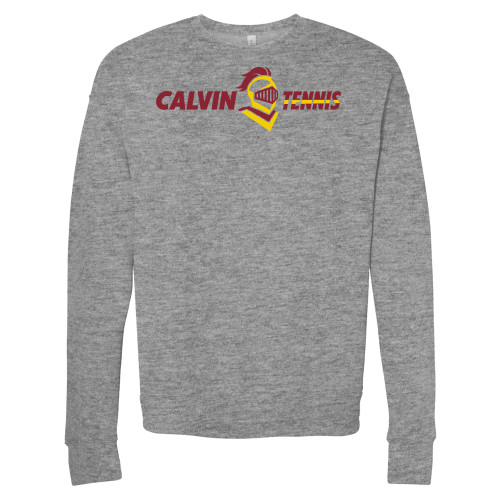  Bella + Canvas Heather Grey Fleece Crew - Tennis Horizontal