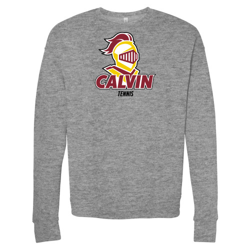  Bella + Canvas Heather Grey Fleece Crew - Tennis