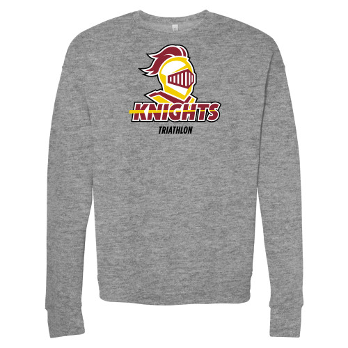  Bella + Canvas Heather Grey Fleece Crew - Triathlon