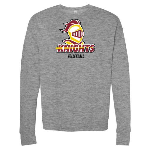  Bella + Canvas Heather Grey Fleece Crew - Volleyball