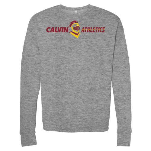  Bella + Canvas Heather Grey Fleece Crew - Athletics Horizontal