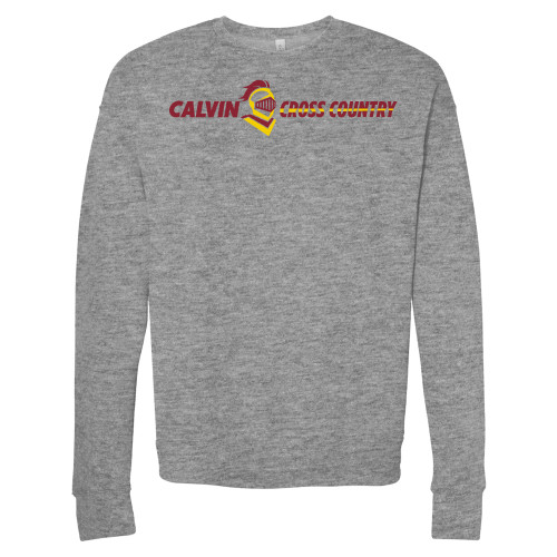  Bella + Canvas Heather Grey Fleece Crew - Cross Country Horizontal
