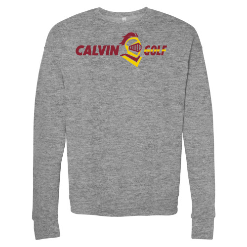  Bella + Canvas Heather Grey Fleece Crew - Golf Horizontal
