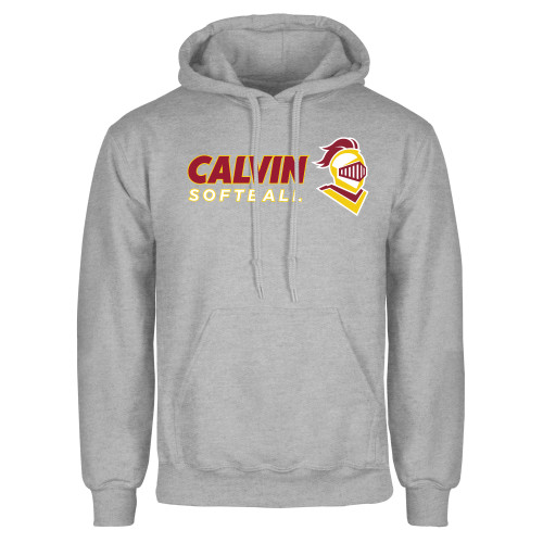  Grey Fleece Hoodie - Calvins Softball Horizontal