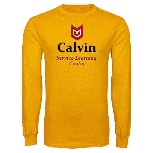  Gold Long Sleeve T Shirt - Service Learning Center