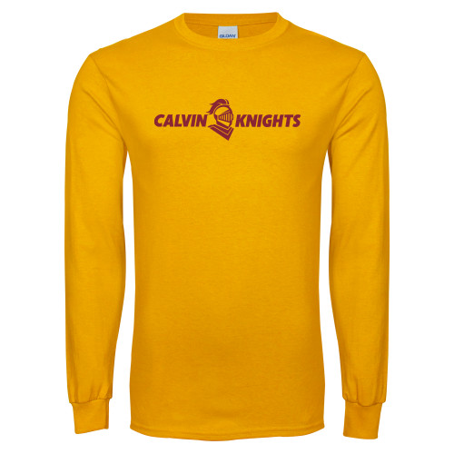  Gold Long Sleeve T Shirt - Calvin Knights One Line
