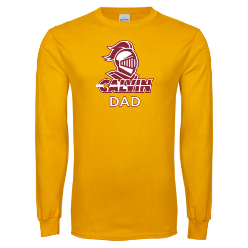  Gold Long Sleeve T Shirt - Dad Knight Calvin