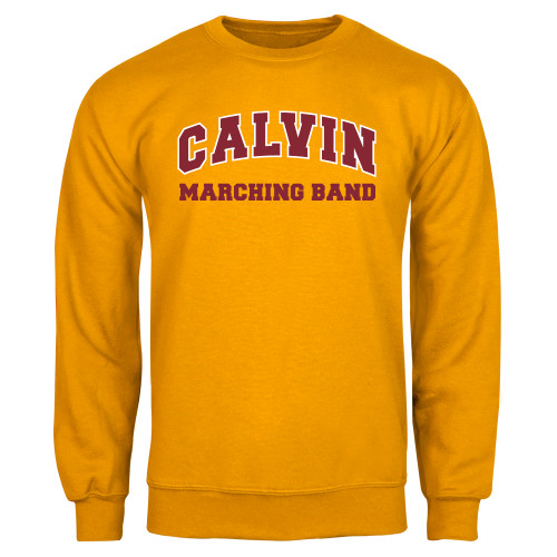  Gold Fleece Crew - Calvin Marching Band with Mascot