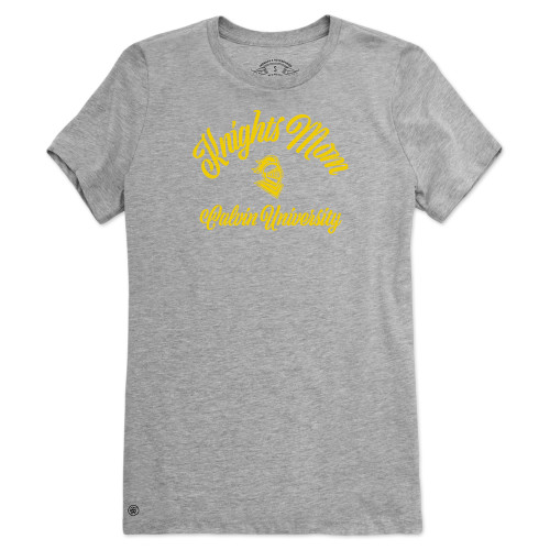  Fall Rush Ladies Athletic Grey T Shirt - Knights Mom Calvin University Script
