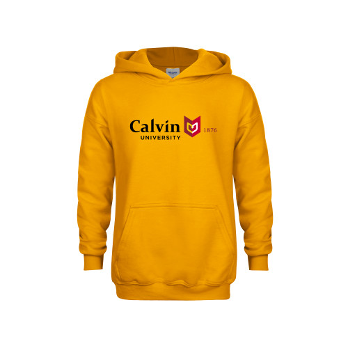  Youth Gold Fleece Hoodie - University Logo 1876 Horizontal