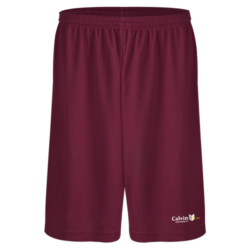  Maroon Performance Classic 9 Inch Short - University Logo 1876 Horizontal