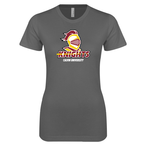  Next Level Womens Charcoal Boyfriend Tee - Knights with University