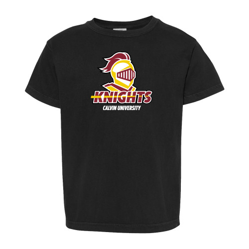  Comfort Colors Youth Black T Shirt - Knights with University