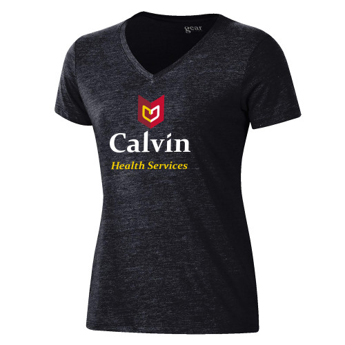  Gear Womens Black Triblend VNeck Tee - Health Services