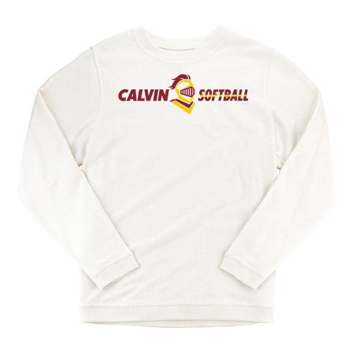  Boxercraft Womens Cream Corded Crew - Softball Horizontal