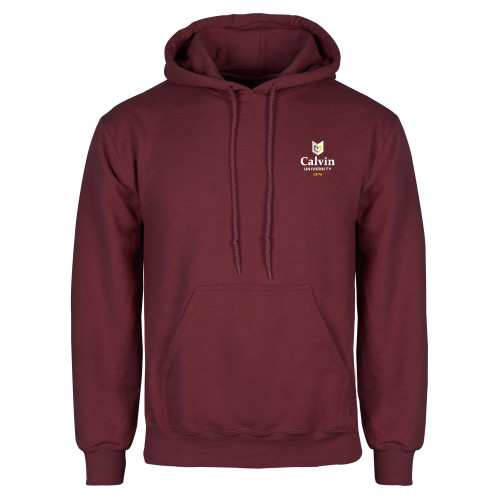  Maroon Fleece Hoodie - University Logo 1876 Vertical