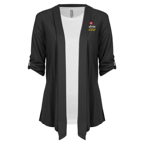  Womens Grey Drape Front Cardigan Sweater - Speech Pathology and Audiology